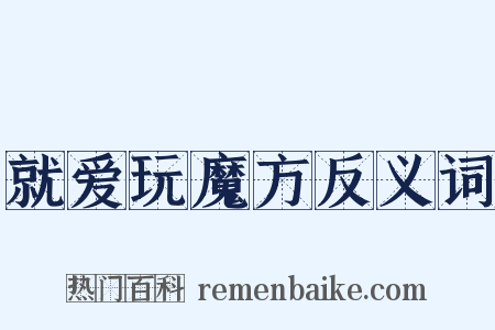 就爱玩魔方反义词是什么意思的图片